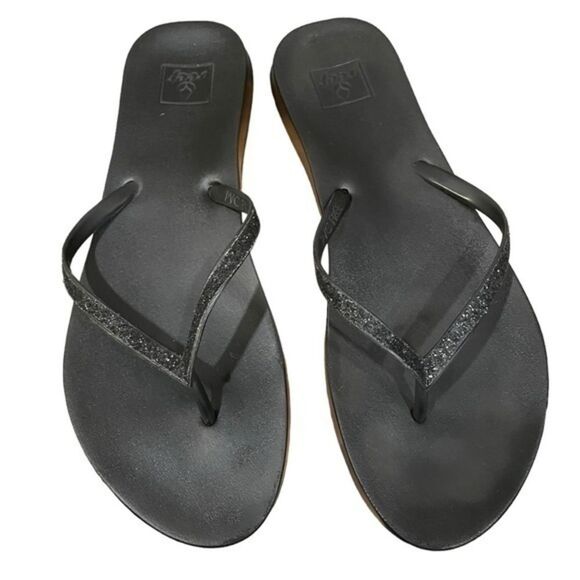 REEF black sandals 8 - 9 - Picture 1 of 5